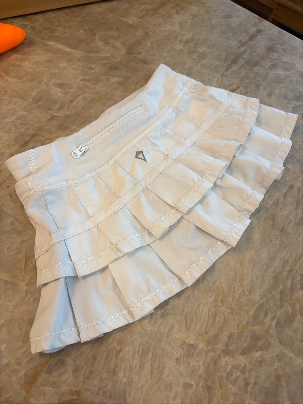 Ivivva / Lulu Girls Light Light Gray Ruffled Tennis Skirt 6